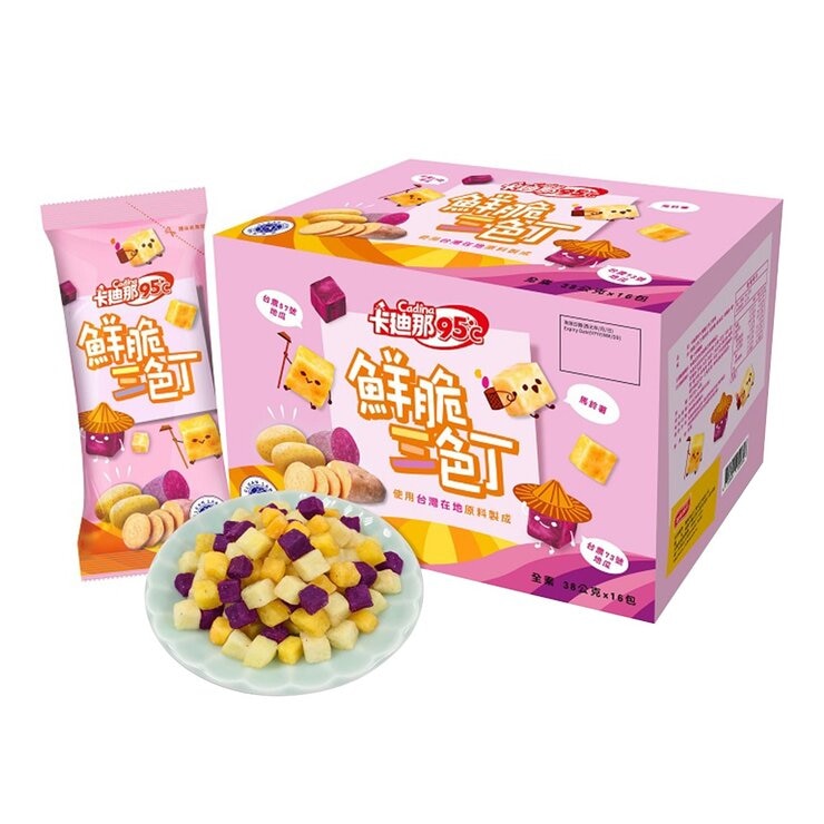 Cadina 95℃ Crispy Mixed Sweet Potato 38 g X 16-Pack