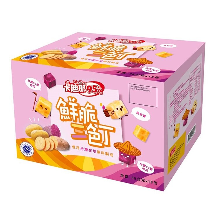 Cadina 95℃ Crispy Mixed Sweet Potato 38 g X 16-Pack