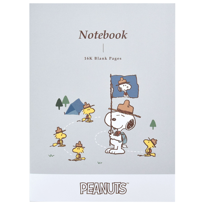 PEANUTS Fixed Blank Notebook 16K
