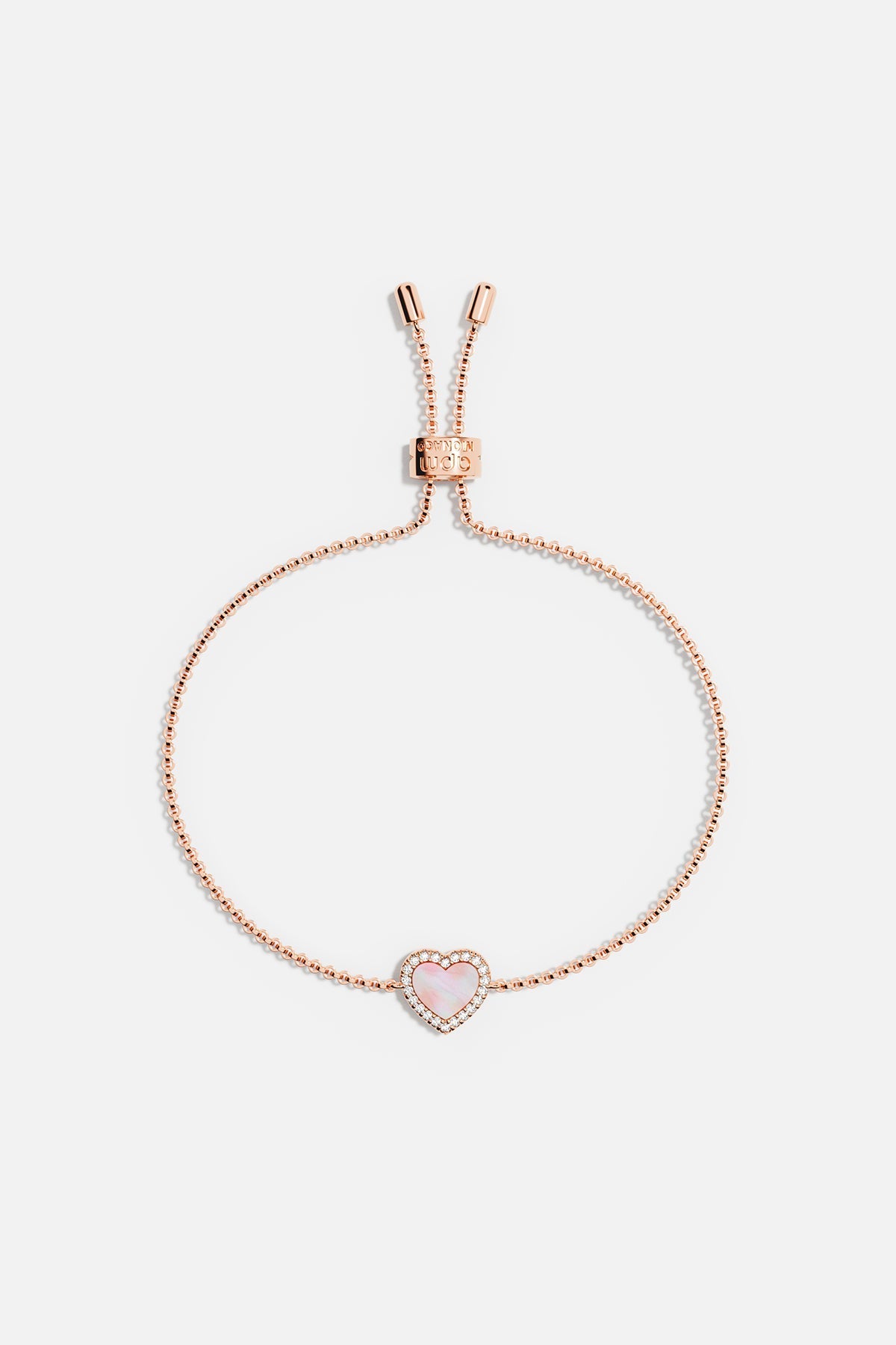 APM Monaco Pink Mother-of-pearl Coeur Bracelet - Rose Gold