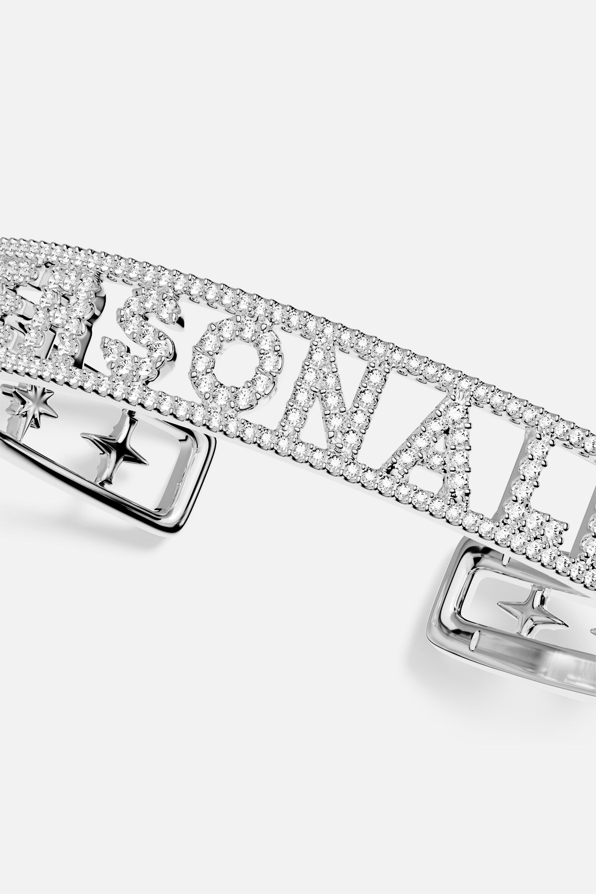 APM Monaco Personalized Morse Pave Bracelet - Silver