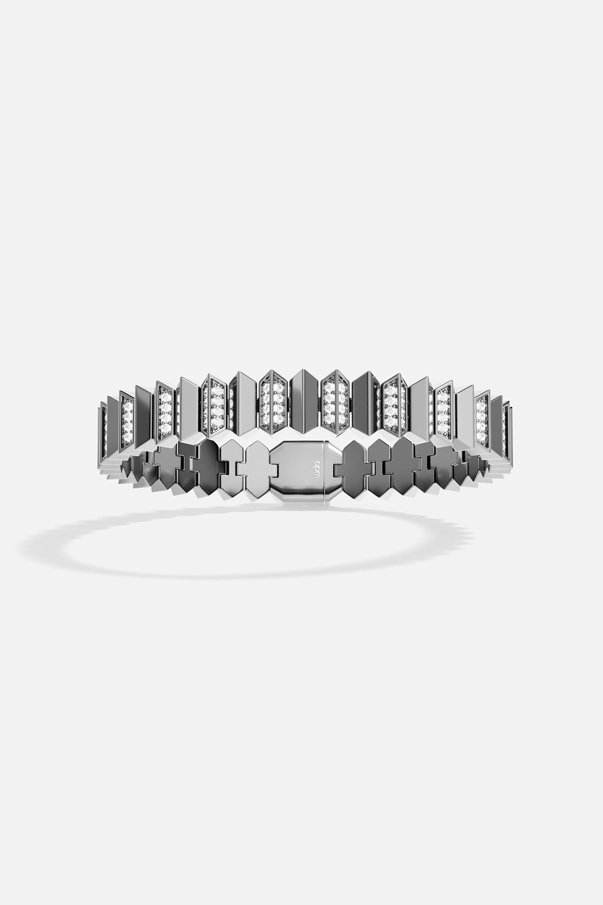 APM Monaco Up and Down Statement Bracelet - Dark Grey