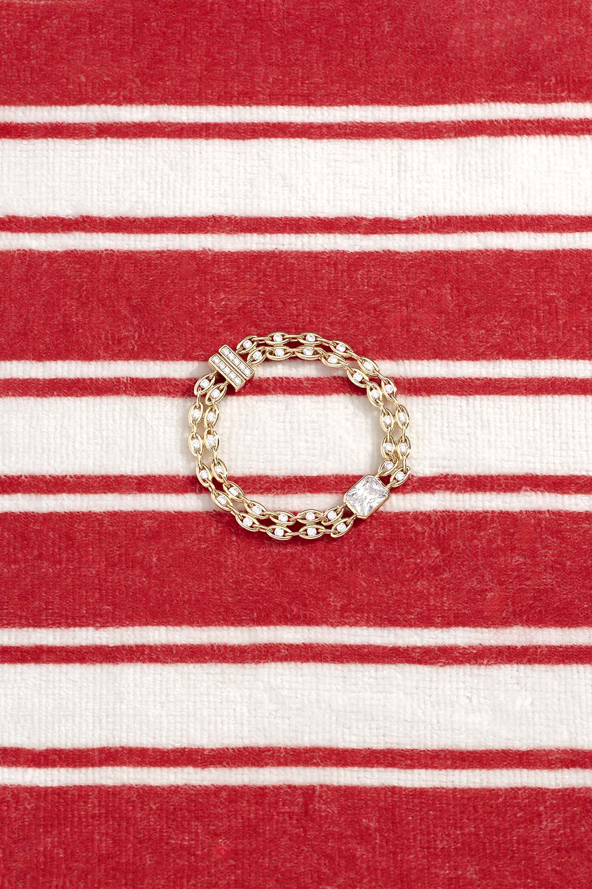 APM Monaco Enchaine Pave Bracelet - Yellow Gold