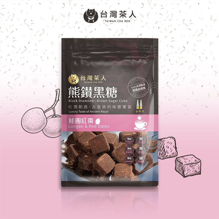 Taiwan Cha Ren Bear Brown Sugar Brick Longan Red Date