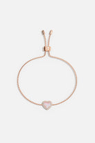 APM Monaco Pink Mother-of-pearl Coeur Bracelet - Rose Gold