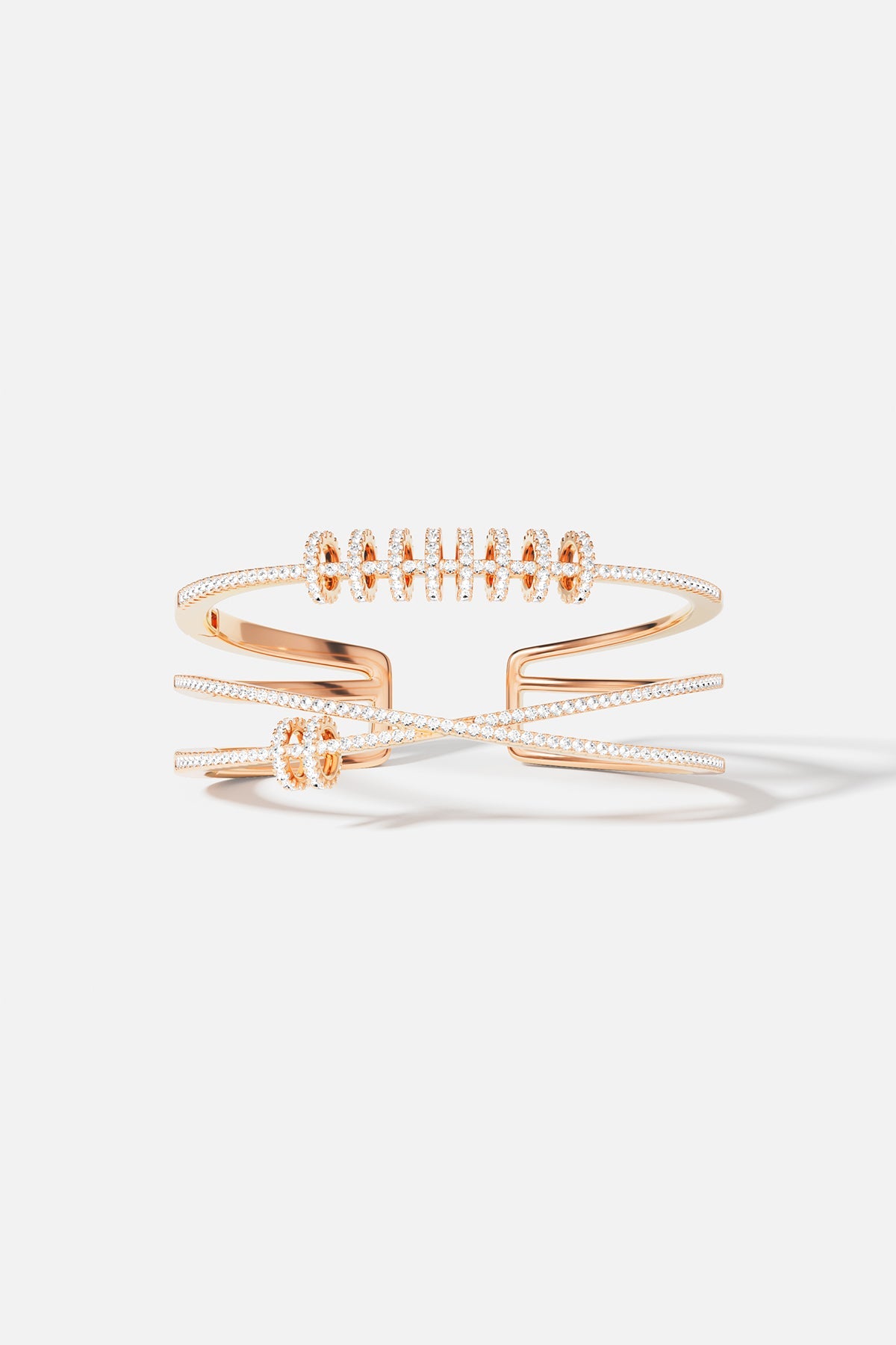 APM Monaco Piercing Triple Bangle - Rose Gold