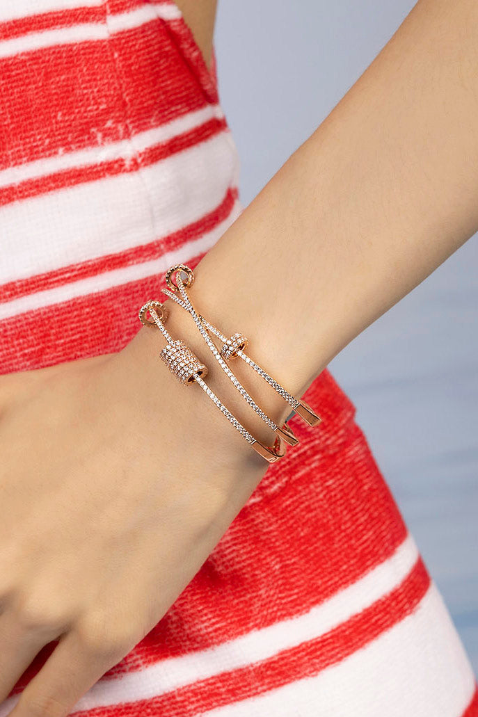 APM Monaco Piercing Triple Bangle - Rose Gold
