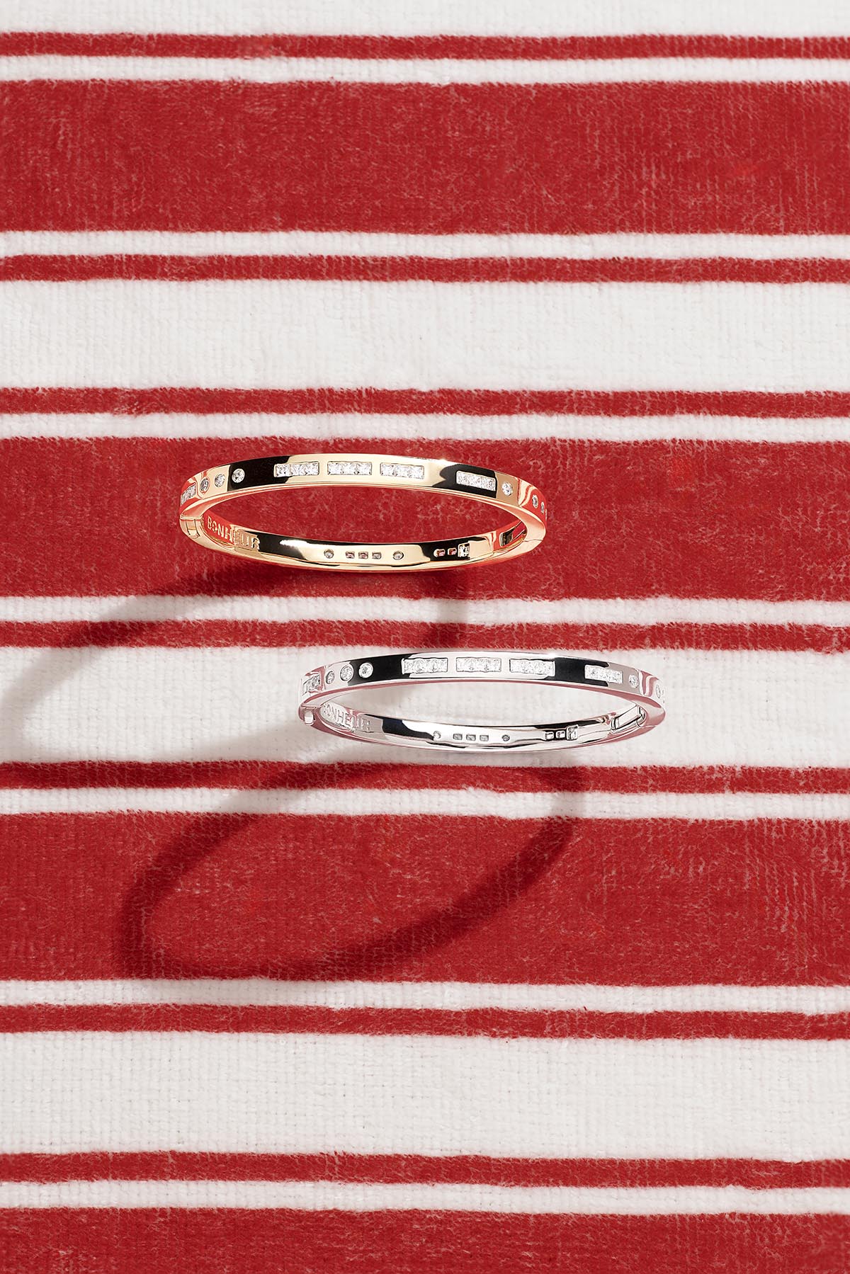 APM Monaco Morse BONHEUR Bangle - Silver