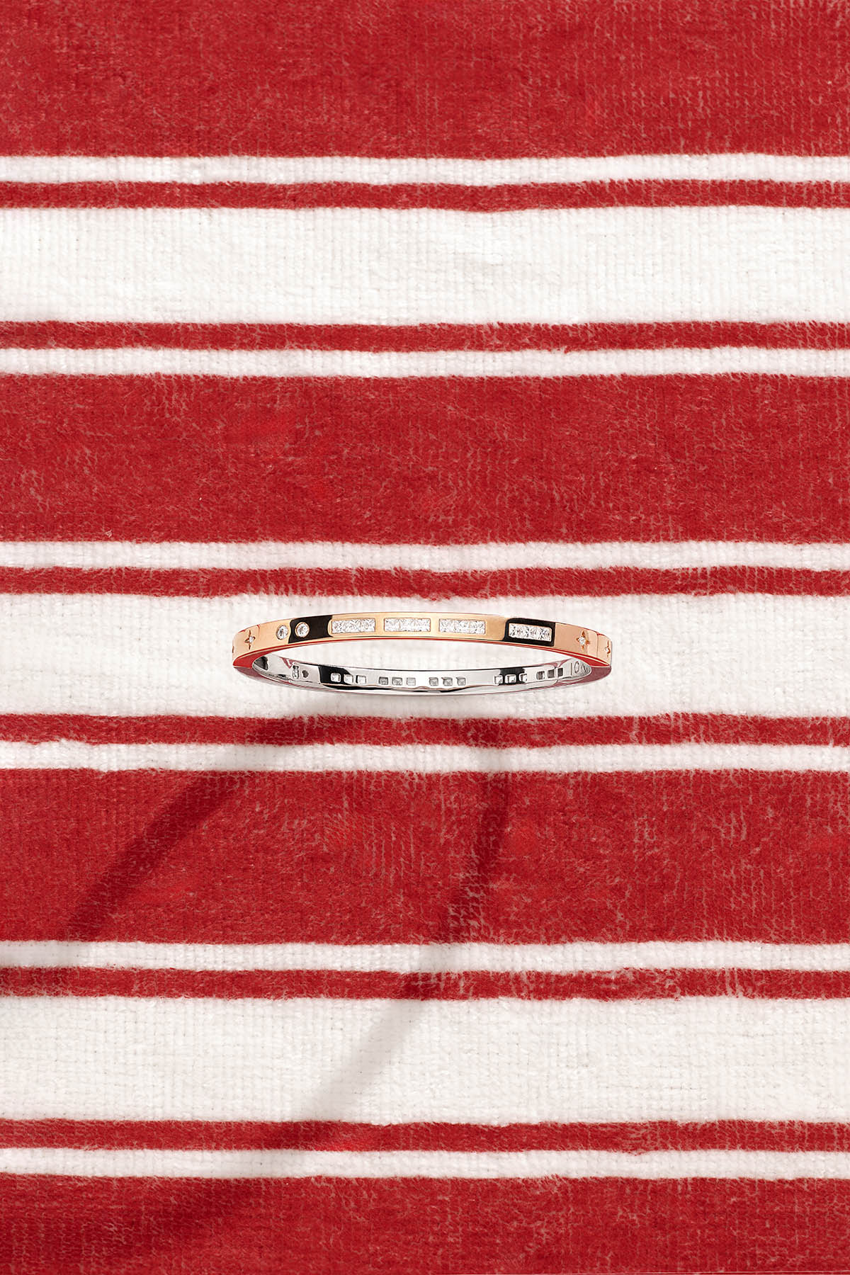 APM Monaco Morse TOI et MOI Bangle - Silver/Pink