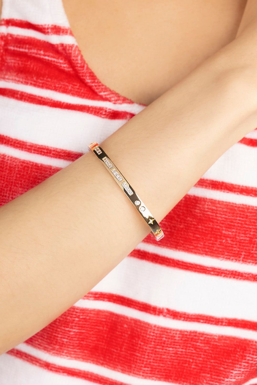 APM Monaco Morse TOI et MOI Bangle - Silver/Yellow
