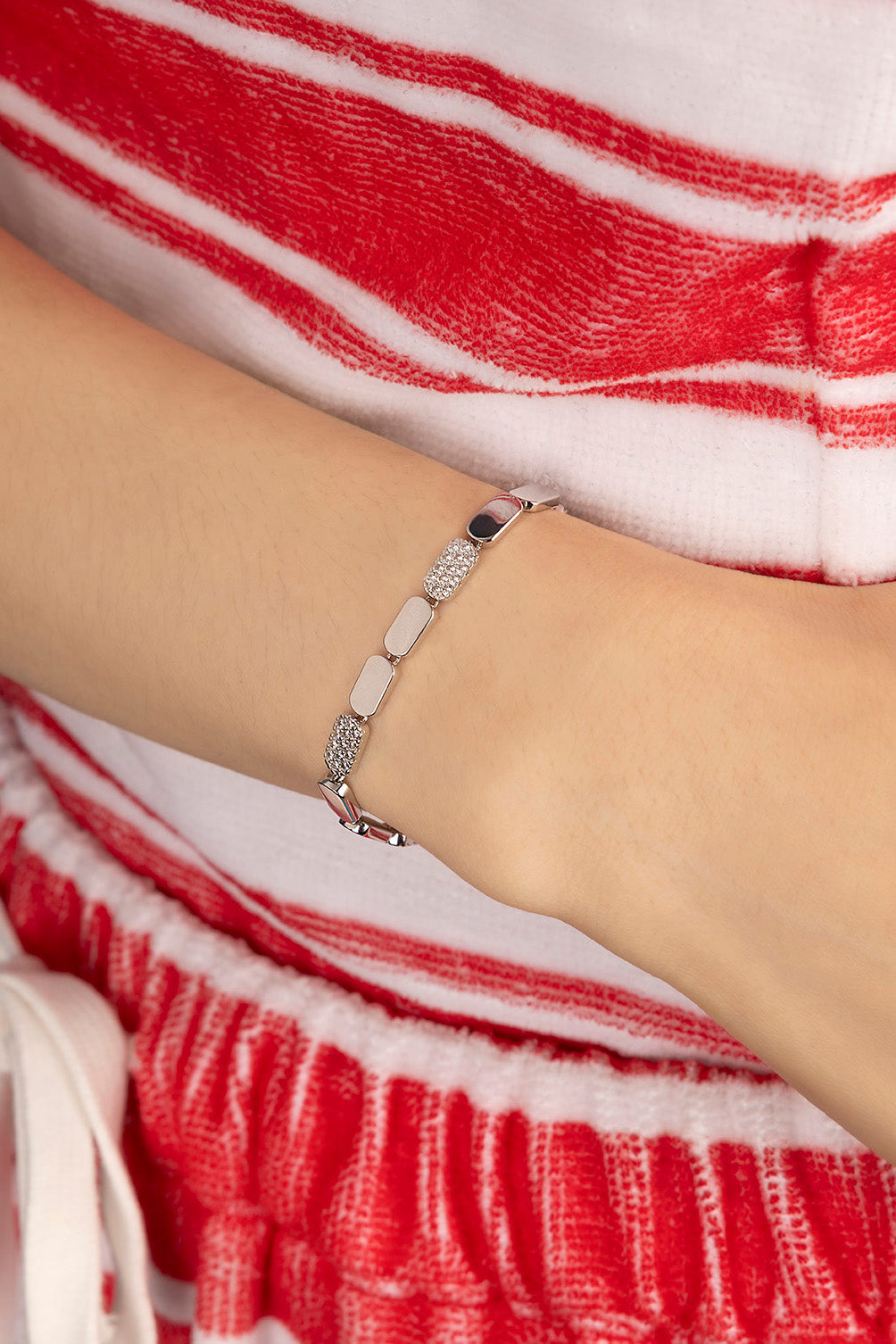 APM Monaco Pavage Bracelet - Silver