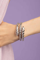 APM Monaco Kaa Double Bangle - Silver