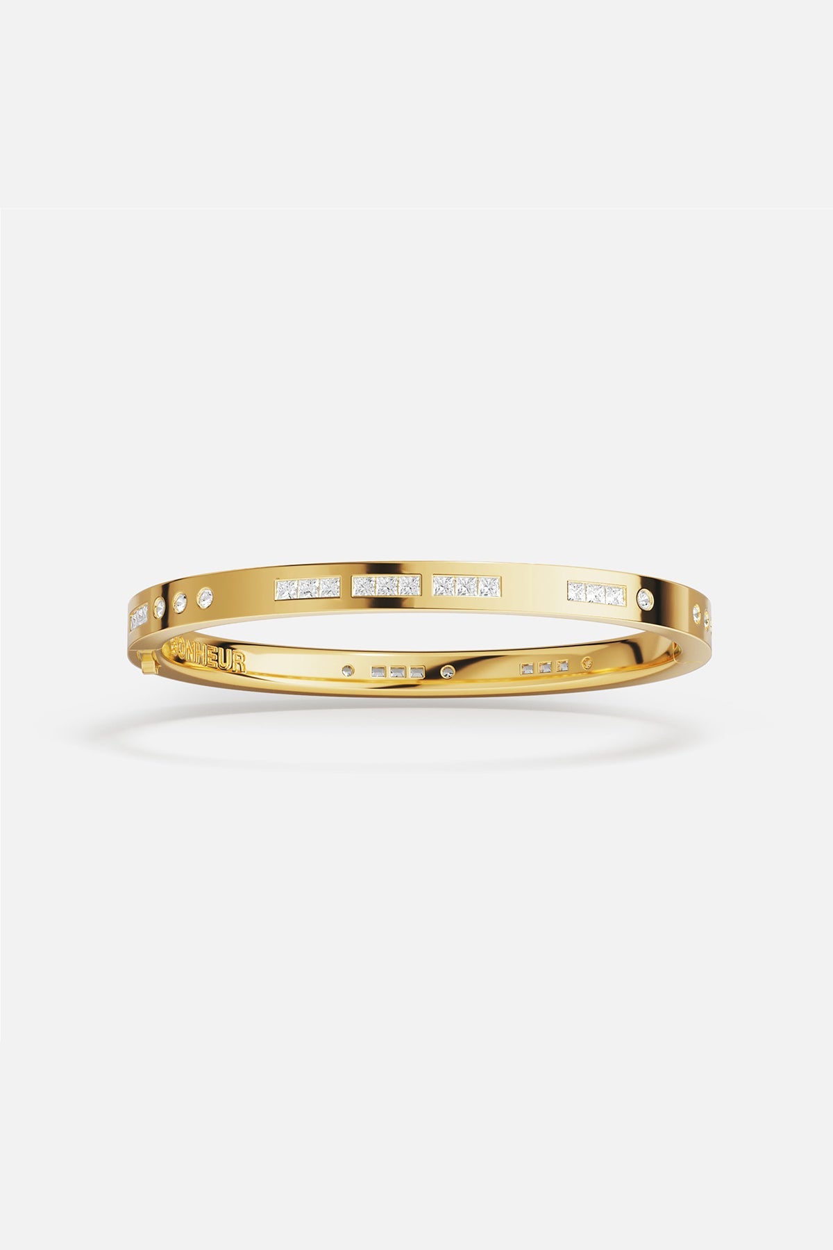 APM Monaco Morse BONHEUR Bangle - Yellow Gold