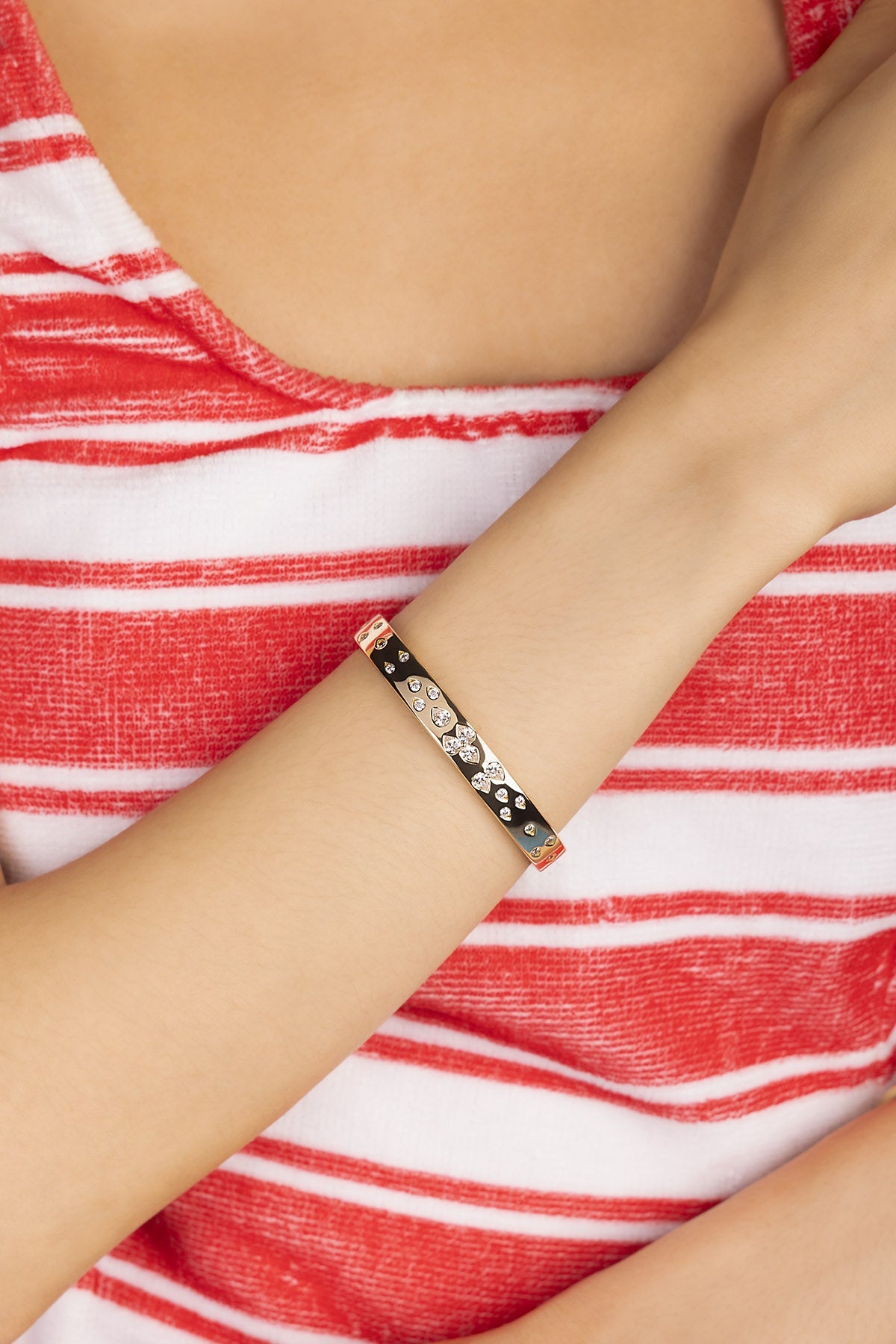APM Monaco Les Gouttelettes Statement Bangle - Yellow Gold