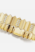 APM Monaco Up and Down Gold Pave Bracelet - Yellow Gold