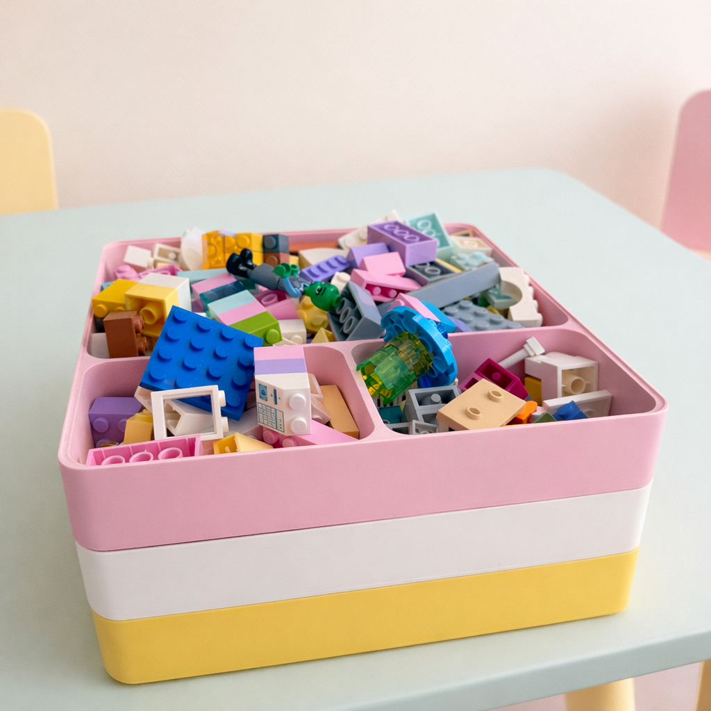 3D Printed LEGO Stackable Container and Cover – Night Market PH
