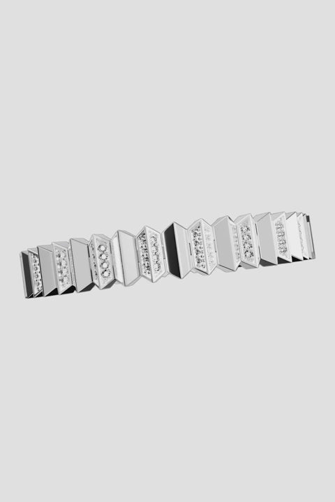 APM Monaco Up and Down Statement Bracelet - Silver video
